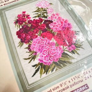 RIOLIS Sweet William #1463 Vintage Counted Cross Stitch Kit NEW Sealed